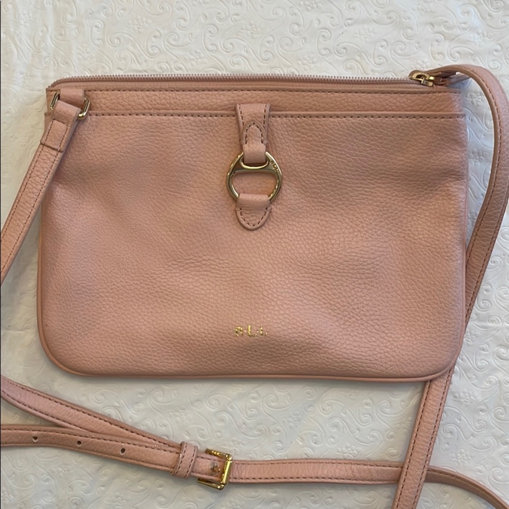 Ralph Lauren Pink Crossbody Bag Top Zip